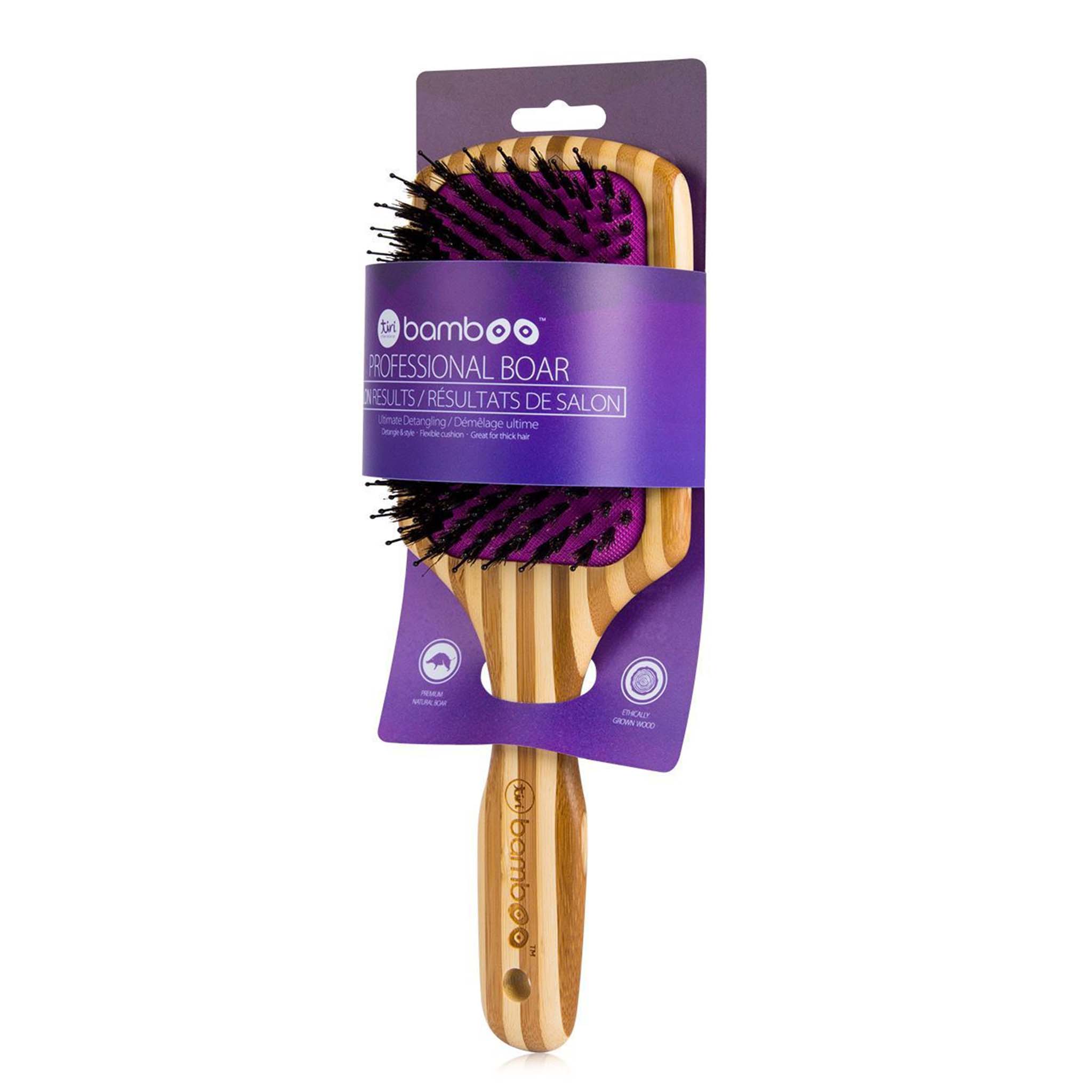 Bamboo hair brush Eco-friendly hair brush Massaging bristles