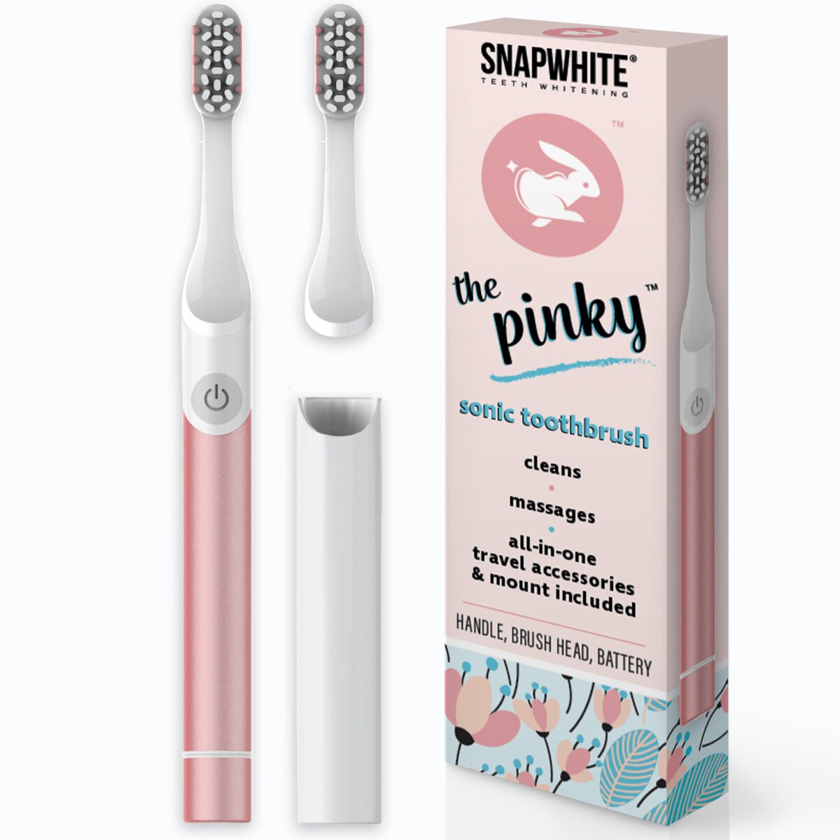 SnapWhite The Pinky Electric Travel Toothbrush Electric toothbrush Travel toothbrush