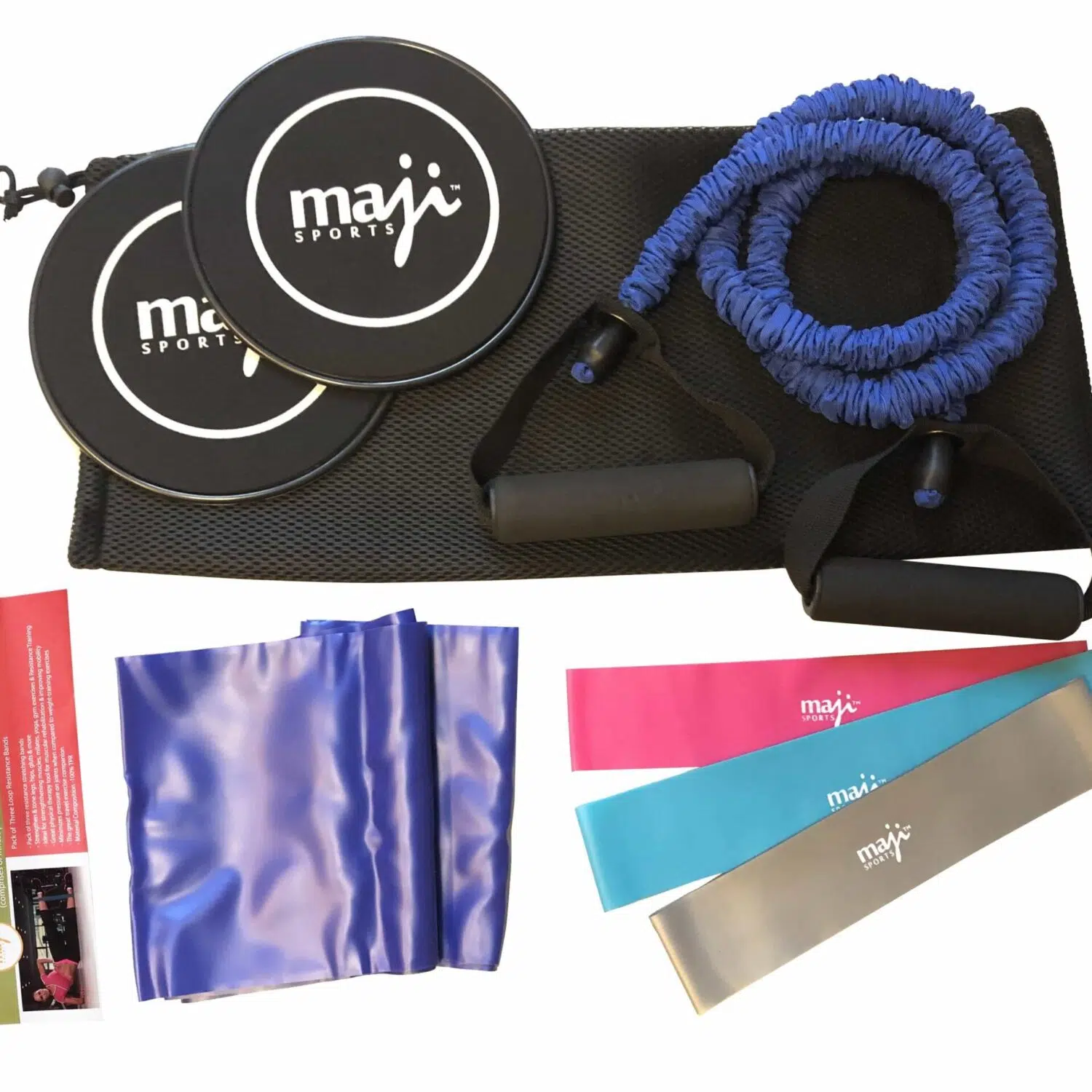 Maji Sports Home fitness Fitness bundle Exercise equipment Workout equipment Resistance bands Yoga mat